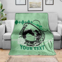 Personalized Kentucky Horse Racing Blanket Beauty and The Horse Green Version LT01