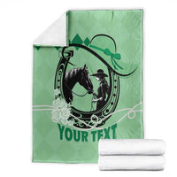 Personalized Kentucky Horse Racing Blanket Beauty and The Horse Green Version LT01