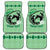Personalized Kentucky Horse Racing Car Mats Beauty and The Horse Green Version LT01