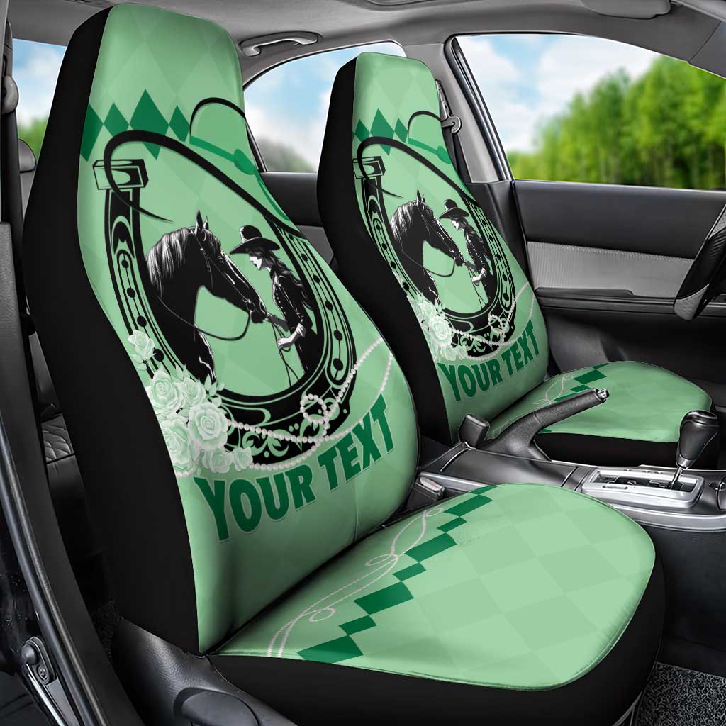 Personalized Kentucky Horse Racing Car Seat Cover Beauty and The Horse Green Version LT01
