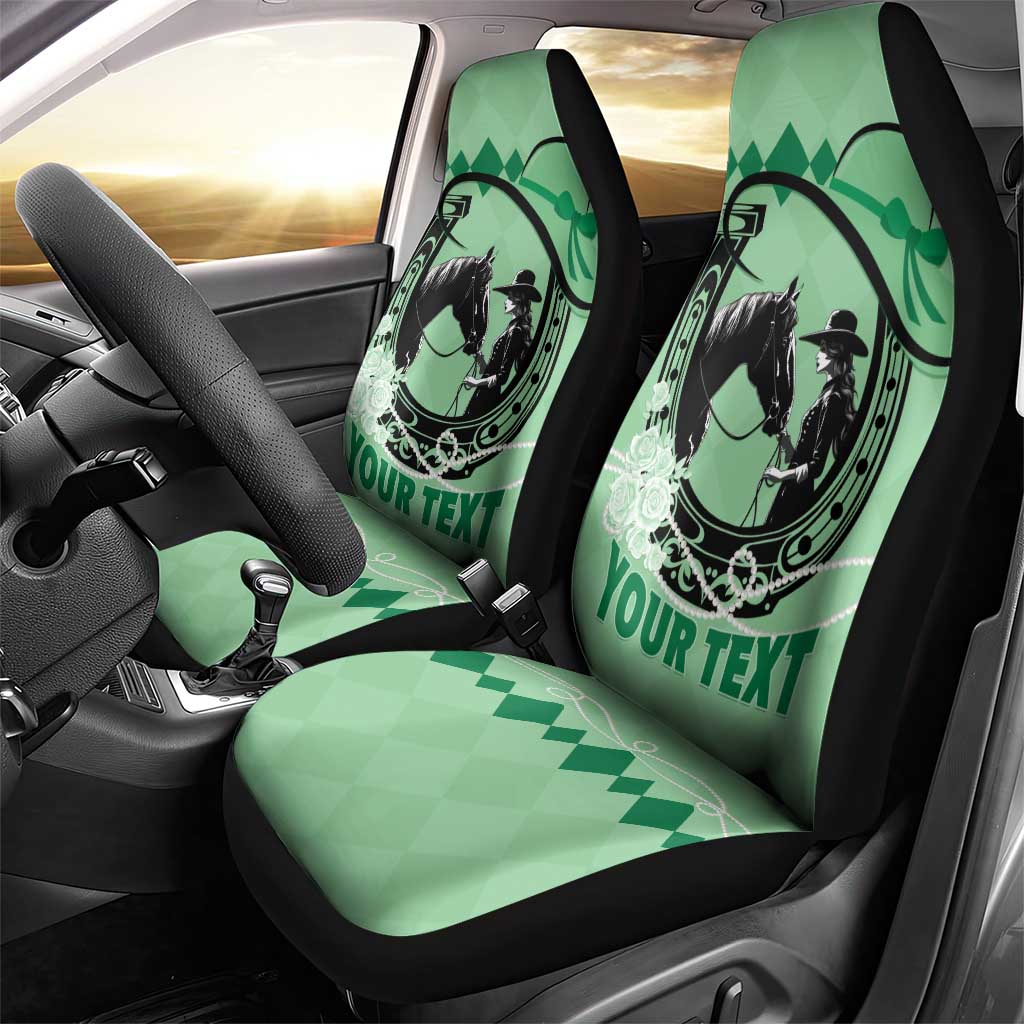 Personalized Kentucky Horse Racing Car Seat Cover Beauty and The Horse Green Version LT01
