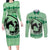 Personalized Kentucky Horse Racing Couples Matching Long Sleeve Bodycon Dress and Long Sleeve Button Shirt Beauty and The Horse Green Version LT01