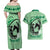 Personalized Kentucky Horse Racing Couples Matching Off Shoulder Maxi Dress and Hawaiian Shirt Beauty and The Horse Green Version LT01