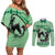 Personalized Kentucky Horse Racing Couples Matching Off Shoulder Short Dress and Long Sleeve Button Shirt Beauty and The Horse Green Version LT01