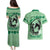 Personalized Kentucky Horse Racing Couples Matching Puletasi and Hawaiian Shirt Beauty and The Horse Green Version LT01