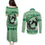 Personalized Kentucky Horse Racing Couples Matching Puletasi and Long Sleeve Button Shirt Beauty and The Horse Green Version LT01