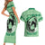 Personalized Kentucky Horse Racing Couples Matching Short Sleeve Bodycon Dress and Hawaiian Shirt Beauty and The Horse Green Version LT01