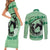 Personalized Kentucky Horse Racing Couples Matching Short Sleeve Bodycon Dress and Long Sleeve Button Shirt Beauty and The Horse Green Version LT01