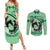 Personalized Kentucky Horse Racing Couples Matching Summer Maxi Dress and Long Sleeve Button Shirt Beauty and The Horse Green Version LT01