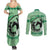 Personalized Kentucky Horse Racing Couples Matching Summer Maxi Dress and Long Sleeve Button Shirt Beauty and The Horse Green Version LT01