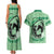Personalized Kentucky Horse Racing Couples Matching Tank Maxi Dress and Hawaiian Shirt Beauty and The Horse Green Version LT01