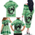 Personalized Kentucky Horse Racing Family Matching Off The Shoulder Long Sleeve Dress and Hawaiian Shirt Beauty and The Horse Green Version LT01