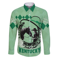 Personalized Kentucky Horse Racing Family Matching Short Sleeve Bodycon Dress and Hawaiian Shirt Beauty and The Horse Green Version LT01