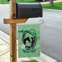 Personalized Kentucky Horse Racing Garden Flag Beauty and The Horse Green Version LT01