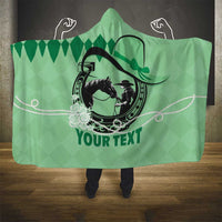 Personalized Kentucky Horse Racing Hooded Blanket Beauty and The Horse Green Version LT01