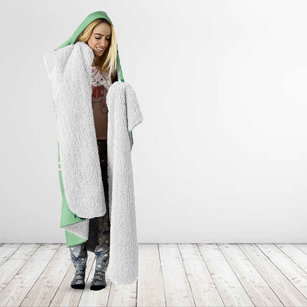 Personalized Kentucky Horse Racing Hooded Blanket Beauty and The Horse Green Version LT01
