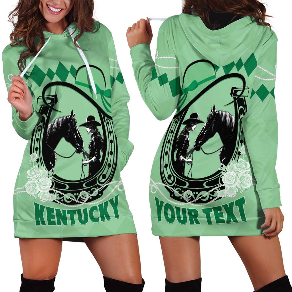 Personalized Kentucky Horse Racing Hoodie Dress Beauty and The Horse Green Version LT01