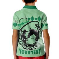 Personalized Kentucky Horse Racing Kid Polo Shirt Beauty and The Horse Green Version LT01