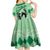 Personalized Kentucky Horse Racing Kid Short Sleeve Dress Beauty and The Horse Green Version LT01