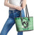 Personalized Kentucky Horse Racing Leather Tote Bag Beauty and The Horse Green Version LT01