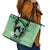 Personalized Kentucky Horse Racing Leather Tote Bag Beauty and The Horse Green Version LT01
