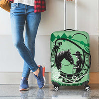 Personalized Kentucky Horse Racing Luggage Cover Beauty and The Horse Green Version LT01
