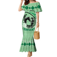 Personalized Kentucky Horse Racing Mermaid Dress Beauty and The Horse Green Version LT01