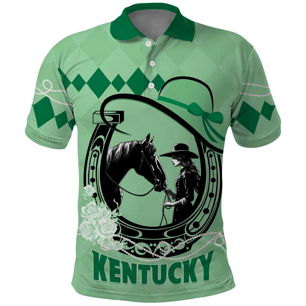 Personalized Kentucky Horse Racing Polo Shirt Beauty and The Horse Green Version LT01