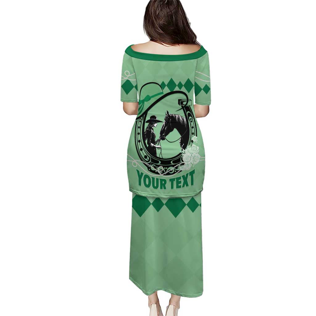 Personalized Kentucky Horse Racing Puletasi Beauty and The Horse Green Version LT01