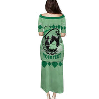 Personalized Kentucky Horse Racing Puletasi Beauty and The Horse Green Version LT01