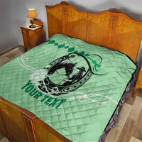Personalized Kentucky Horse Racing Quilt Beauty and The Horse Green Version LT01