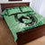 Personalized Kentucky Horse Racing Quilt Bed Set Beauty and The Horse Green Version LT01
