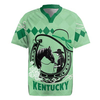 Personalized Kentucky Horse Racing Rugby Jersey Beauty and The Horse Green Version LT01