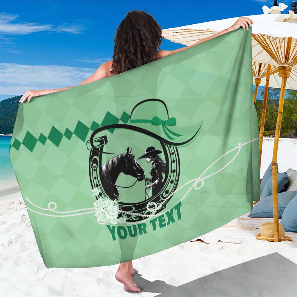 Personalized Kentucky Horse Racing Sarong Beauty and The Horse Green Version LT01