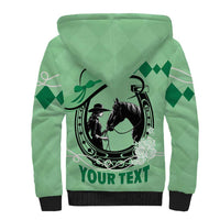 Personalized Kentucky Horse Racing Sherpa Hoodie Beauty and The Horse Green Version LT01