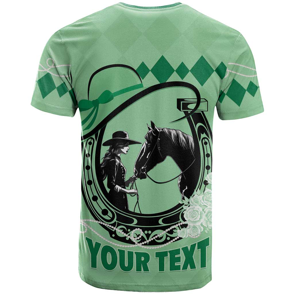 Personalized Kentucky Horse Racing T Shirt Beauty and The Horse Green Version LT01