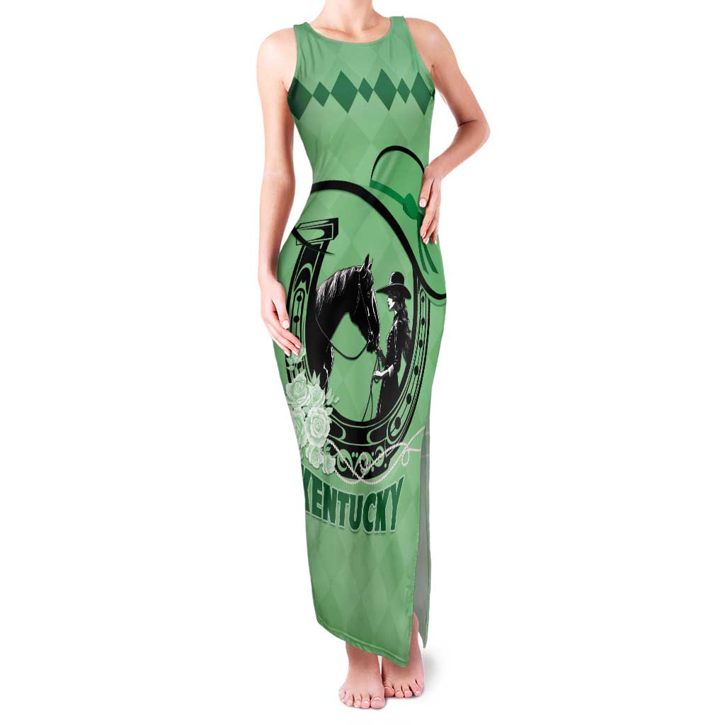 Personalized Kentucky Horse Racing Tank Maxi Dress Beauty and The Horse Green Version LT01
