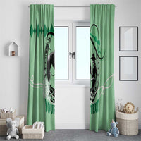 Personalized Kentucky Horse Racing Window Curtain Beauty and The Horse Green Version LT01