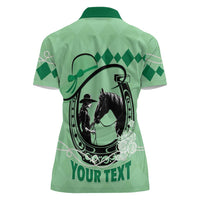 Personalized Kentucky Horse Racing Women Polo Shirt Beauty and The Horse Green Version LT01
