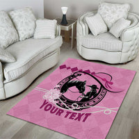 Personalized Kentucky Horse Racing Area Rug Beauty and The Horse Pink Version LT01