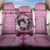 Personalized Kentucky Horse Racing Back Car Seat Cover Beauty and The Horse Pink Version LT01