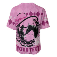 Personalized Kentucky Horse Racing Baseball Jersey Beauty and The Horse Pink Version LT01