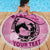 Personalized Kentucky Horse Racing Beach Blanket Beauty and The Horse Pink Version LT01