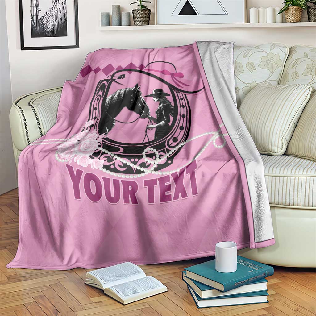 Personalized Kentucky Horse Racing Blanket Beauty and The Horse Pink Version LT01