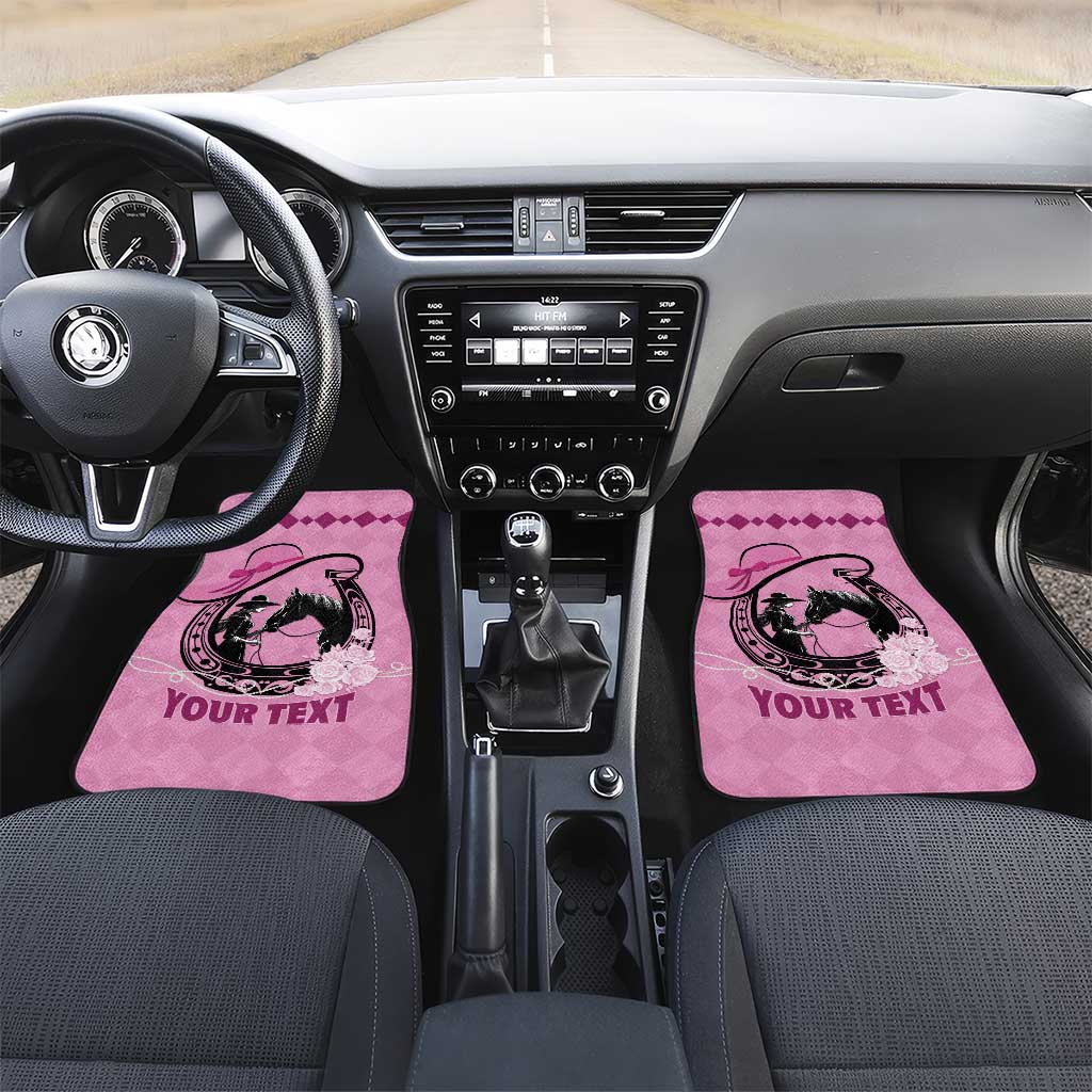 Personalized Kentucky Horse Racing Car Mats Beauty and The Horse Pink Version LT01