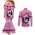 Personalized Kentucky Horse Racing Couples Matching Mermaid Dress and Long Sleeve Button Shirt Beauty and The Horse Pink Version LT01