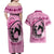 Personalized Kentucky Horse Racing Couples Matching Off Shoulder Maxi Dress and Hawaiian Shirt Beauty and The Horse Pink Version LT01