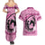Personalized Kentucky Horse Racing Couples Matching Summer Maxi Dress and Hawaiian Shirt Beauty and The Horse Pink Version LT01