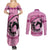 Personalized Kentucky Horse Racing Couples Matching Summer Maxi Dress and Long Sleeve Button Shirt Beauty and The Horse Pink Version LT01