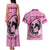 Personalized Kentucky Horse Racing Couples Matching Tank Maxi Dress and Hawaiian Shirt Beauty and The Horse Pink Version LT01